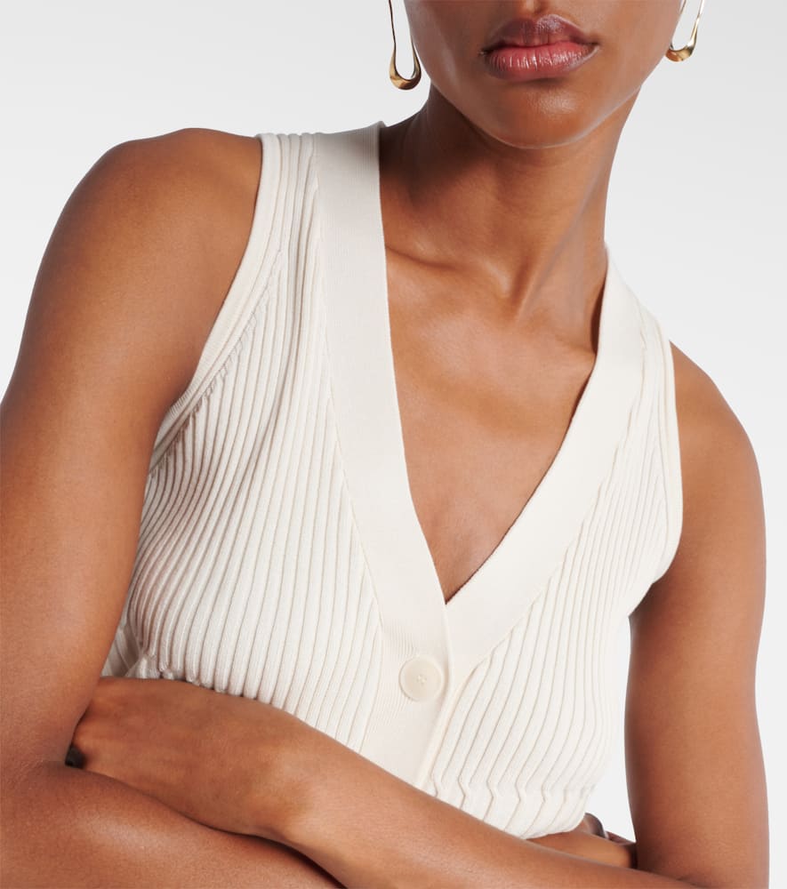 Max Mara Cotton-blend Knitted Waistcoat