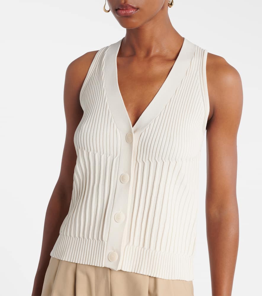 Max Mara Cotton-blend Knitted Waistcoat