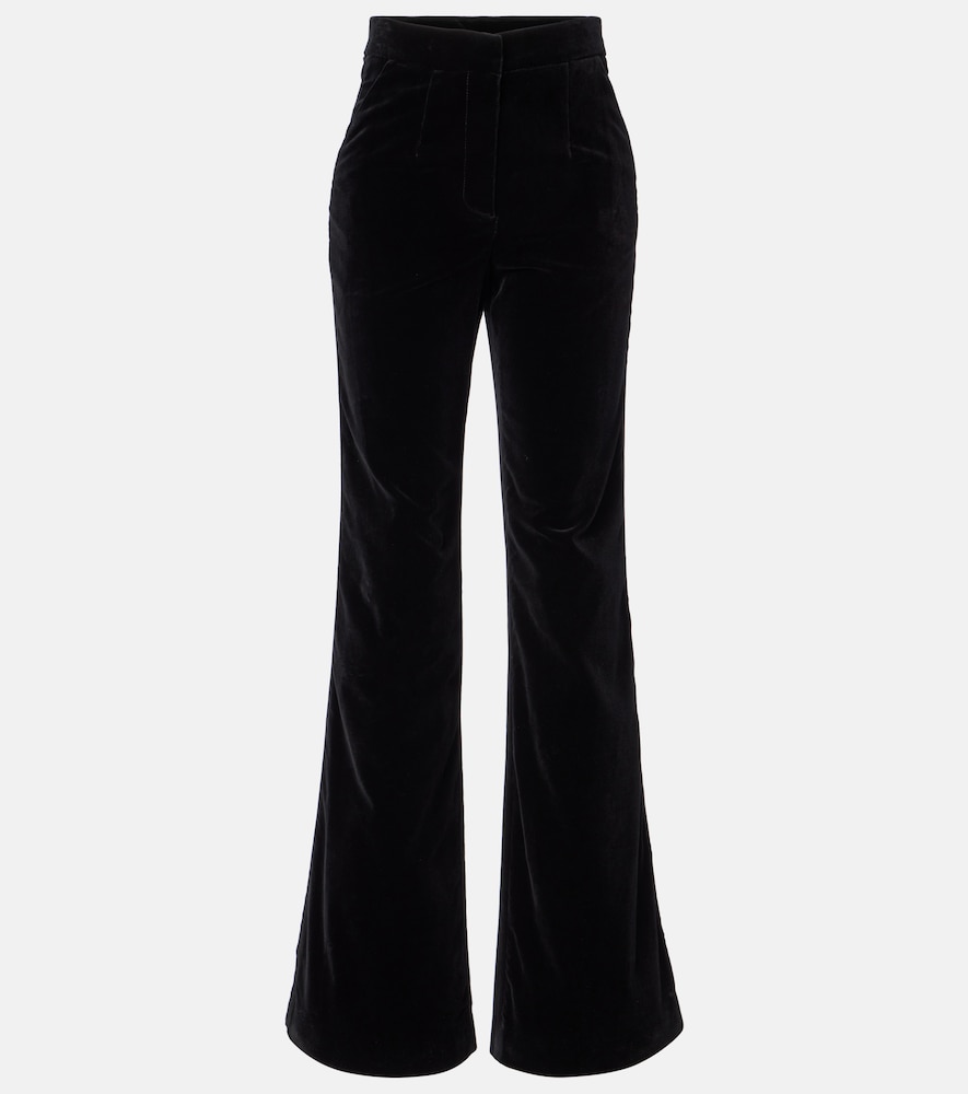 Costarellos Cotton velvet wide-leg pants