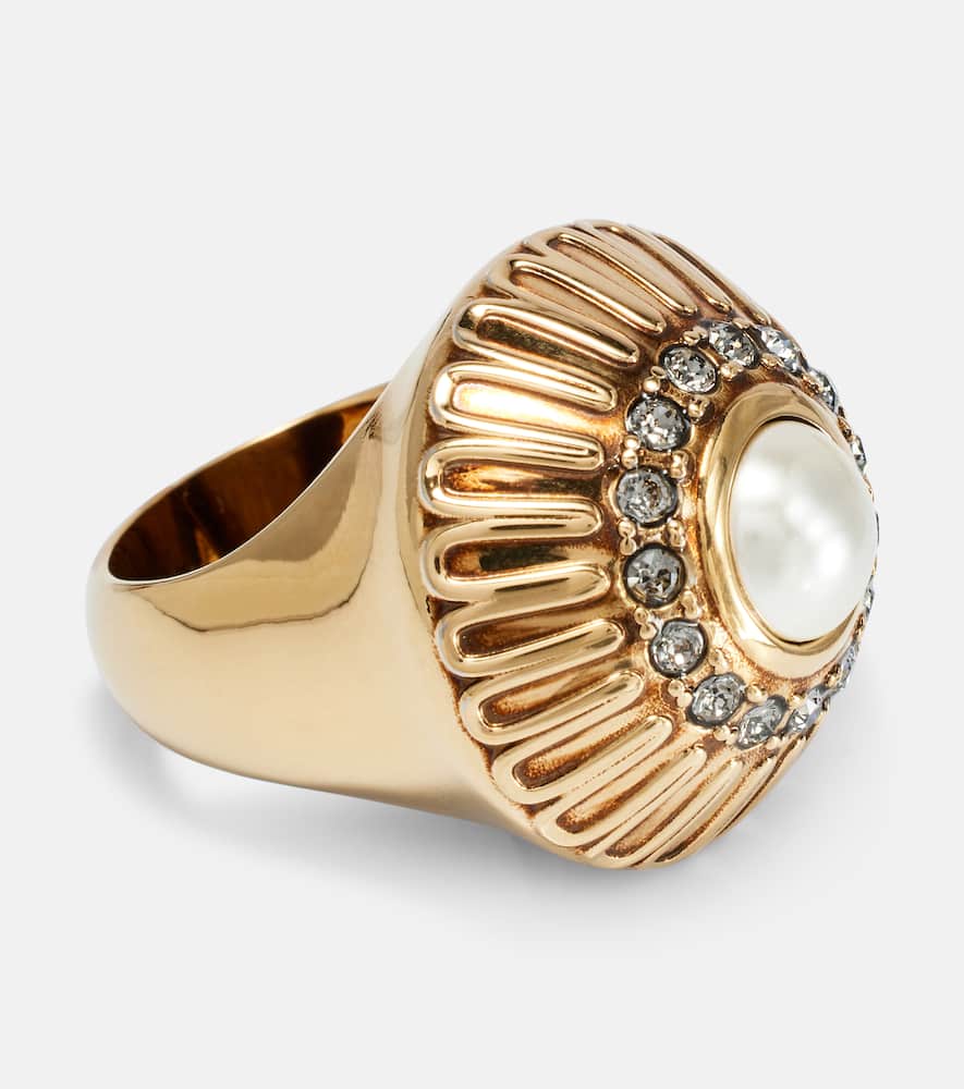 Chloé Pearl-embellished Ring In Gold