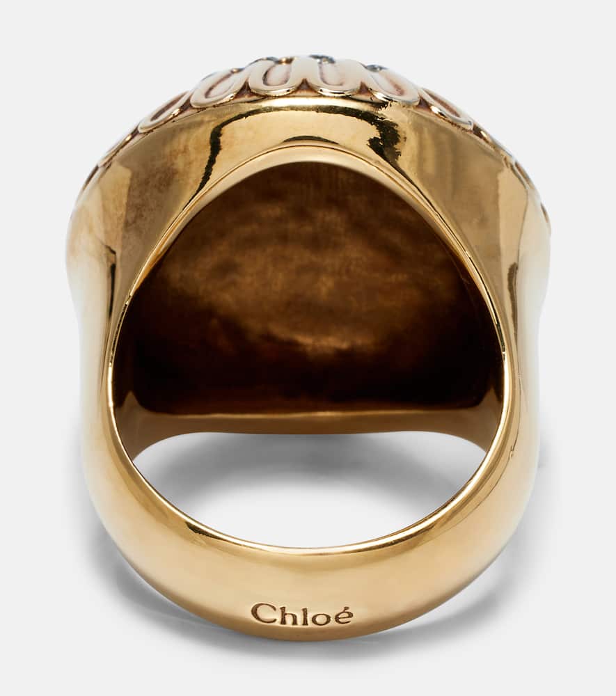 Chloé Pearl-embellished Ring In Gold
