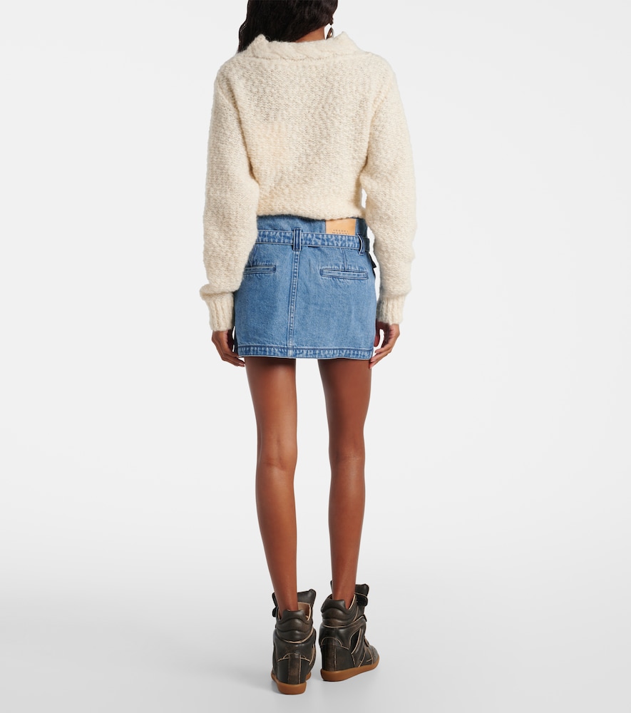  Isabel Marant Isabel Marant Siyen Wrap Cotton Denim Miniskirt 