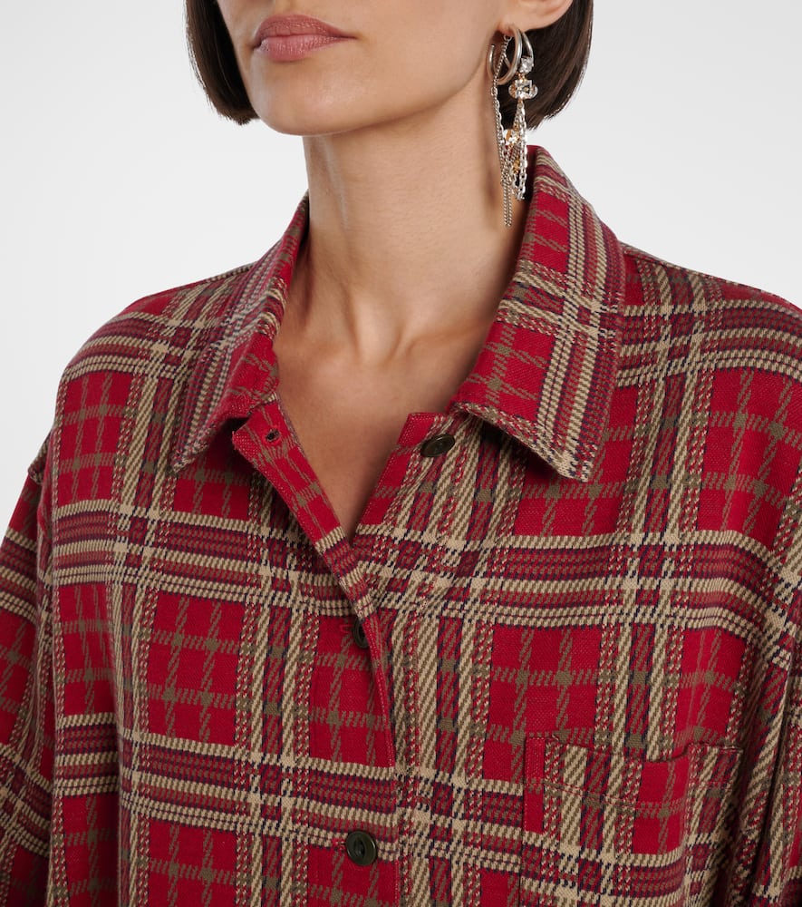 Isabel Marant Brunagd Plaid Cotton Shirt In Multi