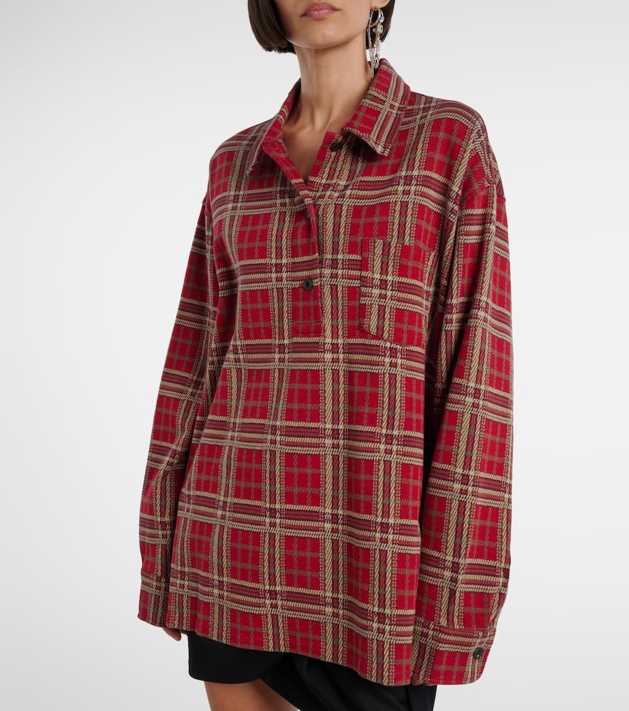 Isabel Marant Brunagd Plaid Cotton Shirt In Multi