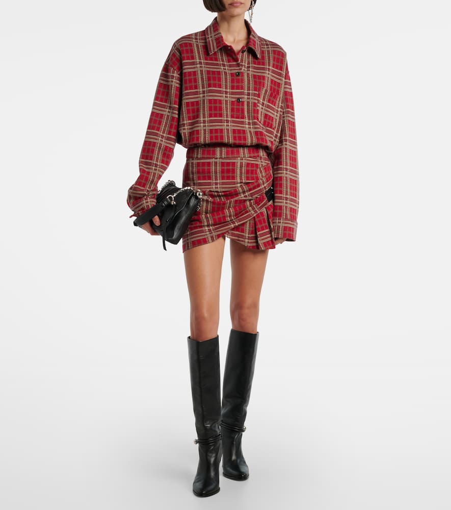 Isabel Marant Brunagd Plaid Cotton Shirt In Multi