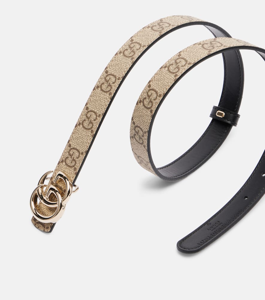 Gucci Gg Marmont Reversible Belt In Gray
