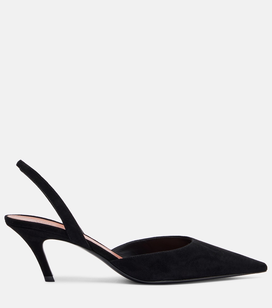  Amina Muaddi Amina Muaddi Slingback-pumps Sofia 60 Aus Veloursleder 