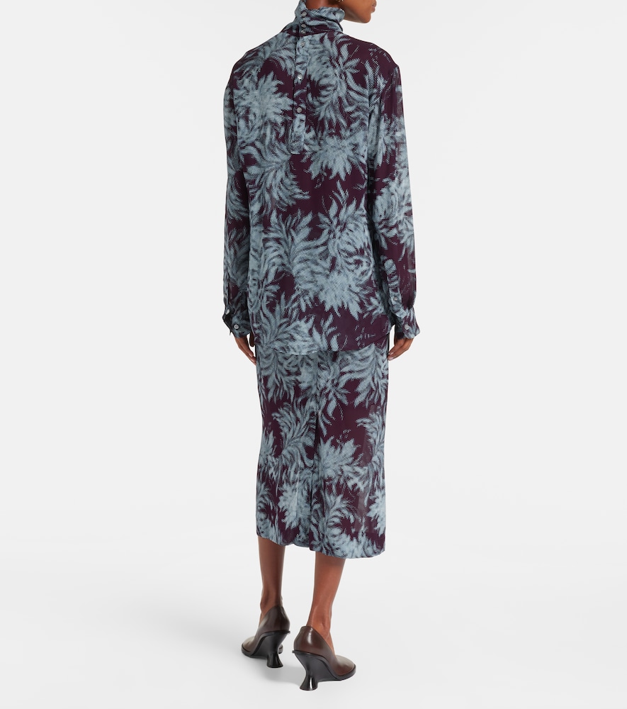  Dries Van Noten Dries Van Noten Bedrucktes Top Aus Chiffon 