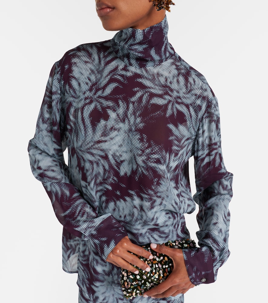  Dries Van Noten Dries Van Noten Bedrucktes Top Aus Chiffon 