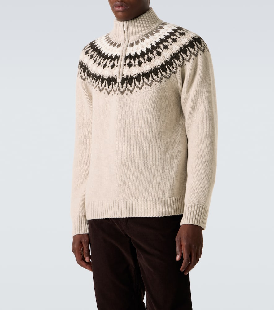 Arch4 Mr Saint Gervais Half-zip Sweater In Nude