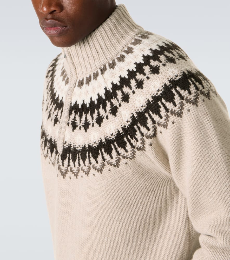 Arch4 Mr Saint Gervais Half-zip Sweater In Nude