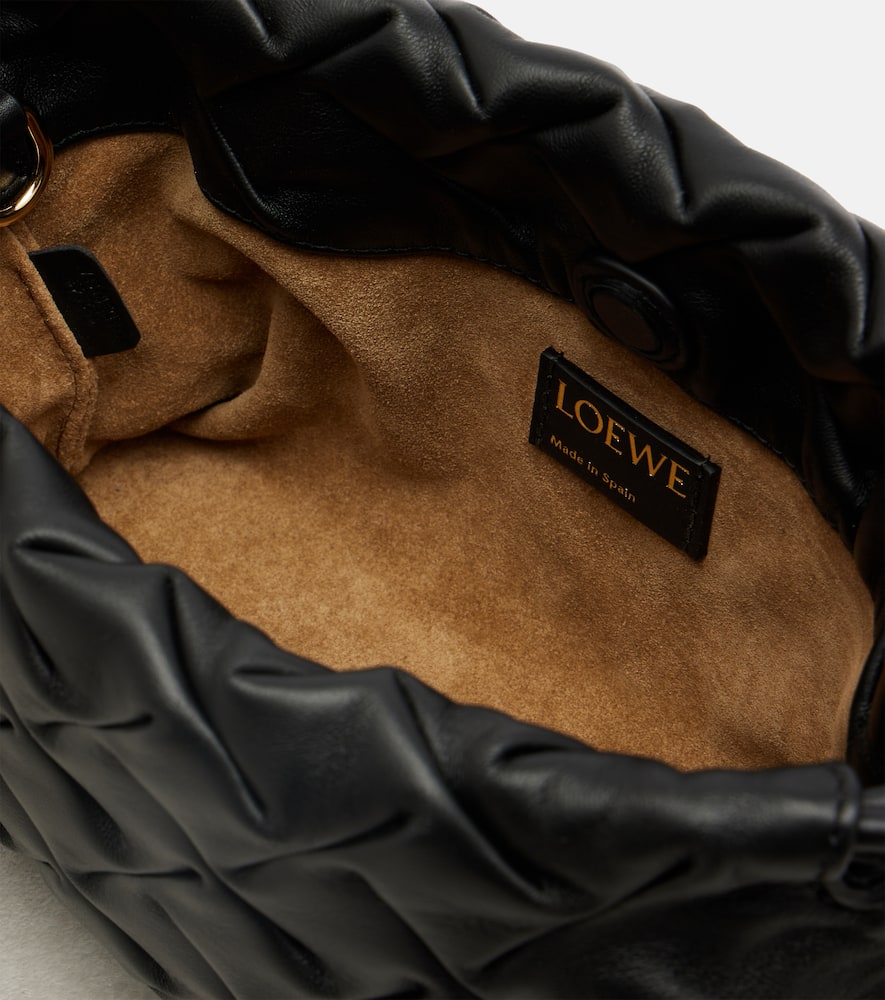 Loewe Flamenco Mini Leather Clutch In Black