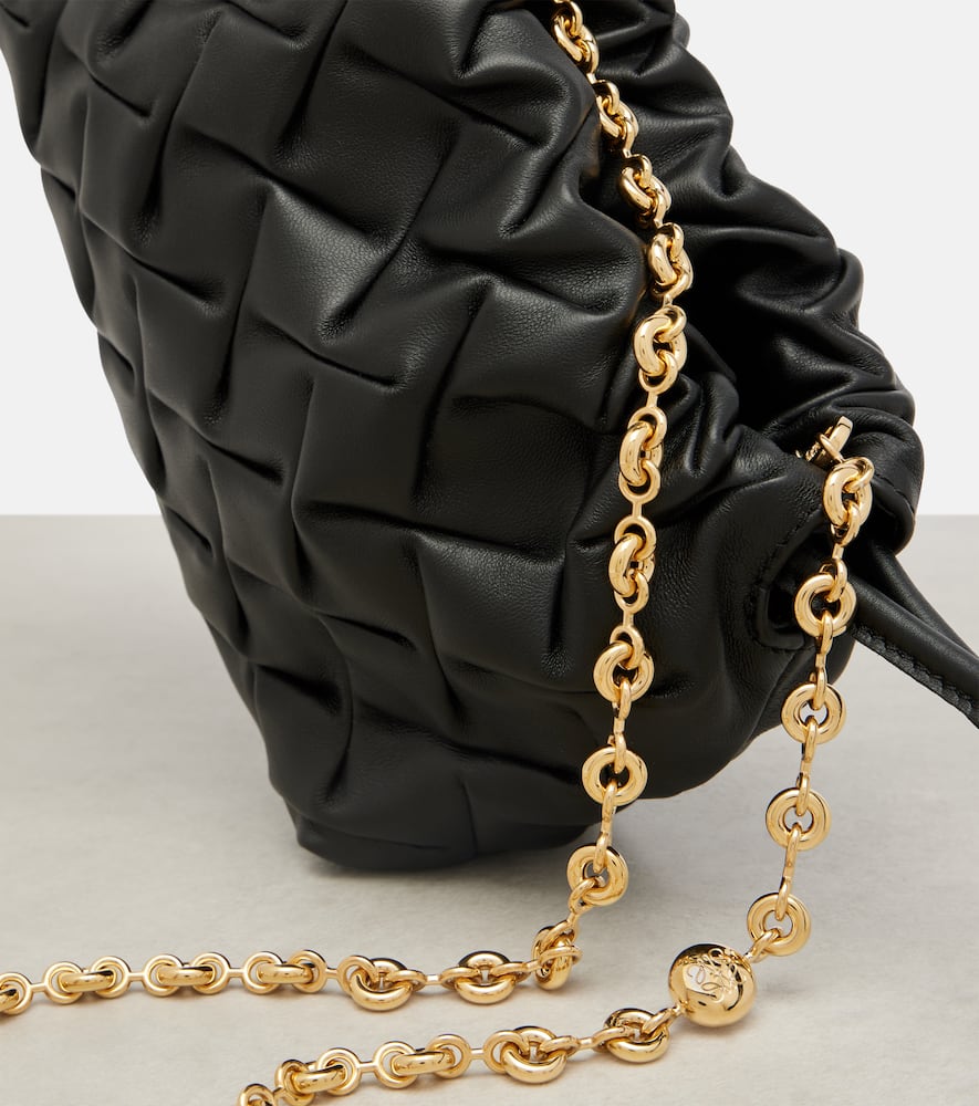 Loewe Flamenco Mini Leather Clutch In Black