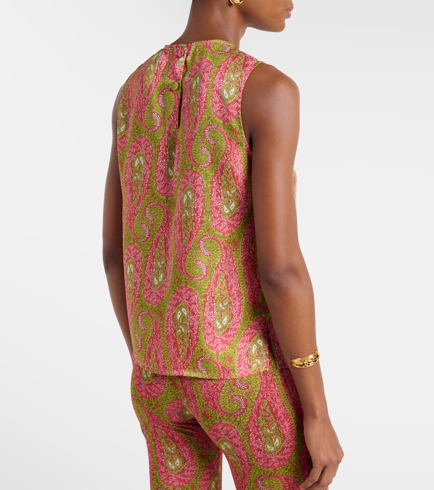 Etro Semi-sheer Jacquard Blouse In Multi