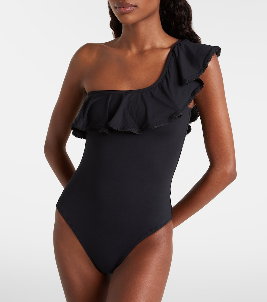 Melissa Odabash Tennessee ruffled one-shoulder swimsuit