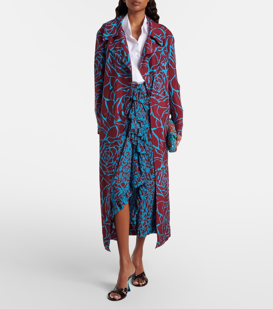 Dries Van Noten Printed twill coat