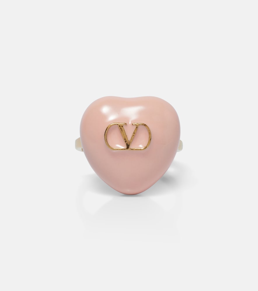 Valentino Caur Royal VLogo enamel ring