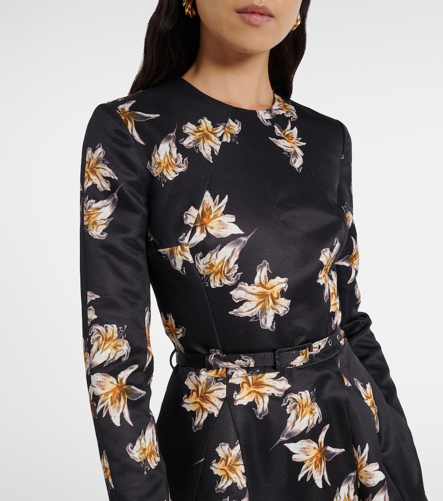  Emilia Wickstead Emilia Wickstead Midikleid Uccellina Aus Satin 