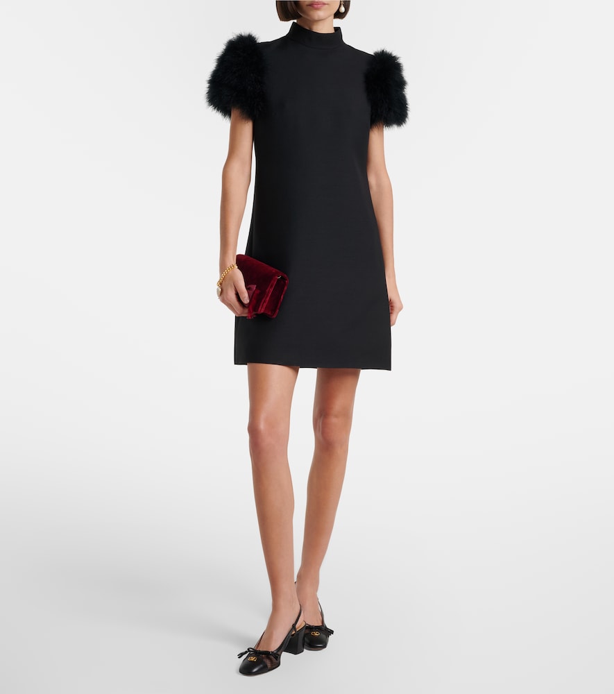 Garavani Vlogo Leather And Mesh Slingback Pumps