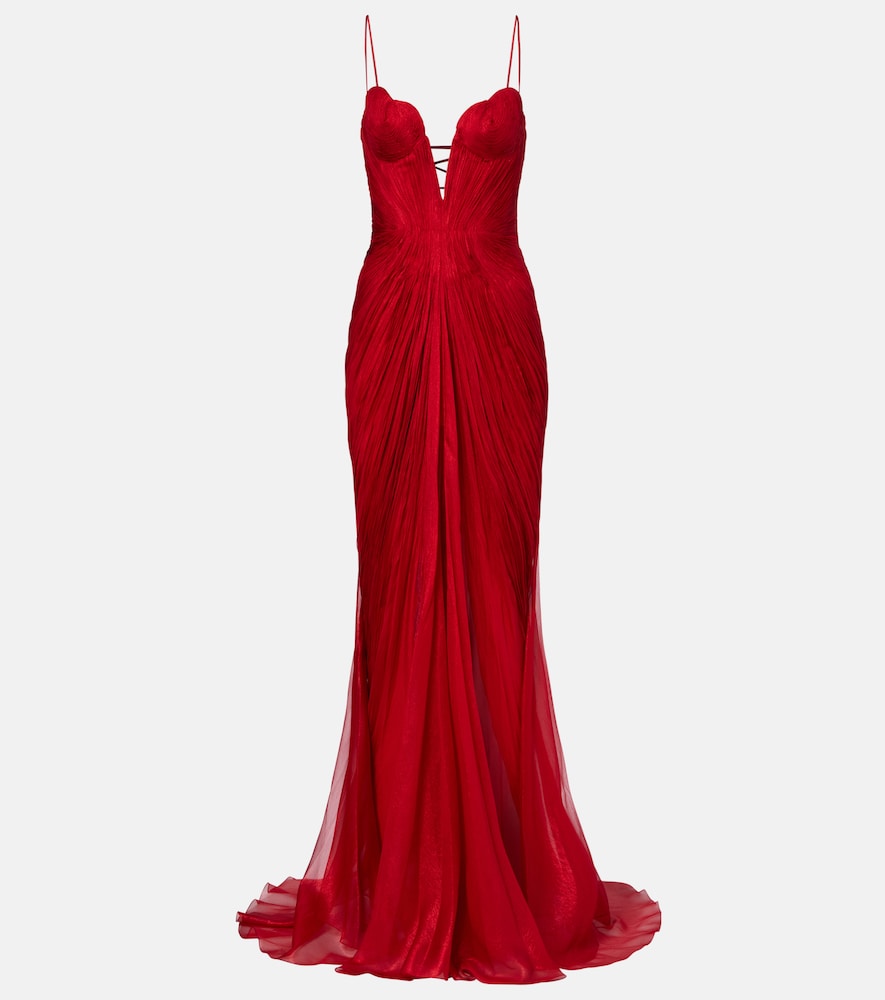 Maria Lucia Hohan Cecilia draped silk gown | Thumbnail 7