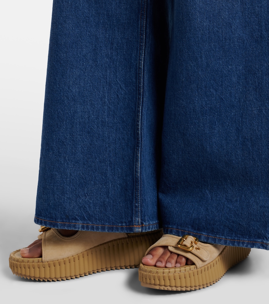 Chloé Nama suede platform sandals