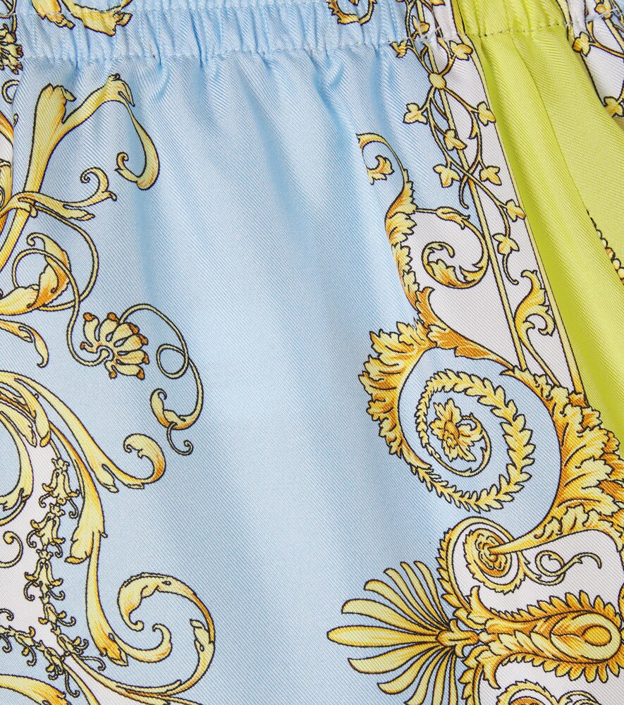  Versace Kids Versace Kids Barocco Silk Shorts 