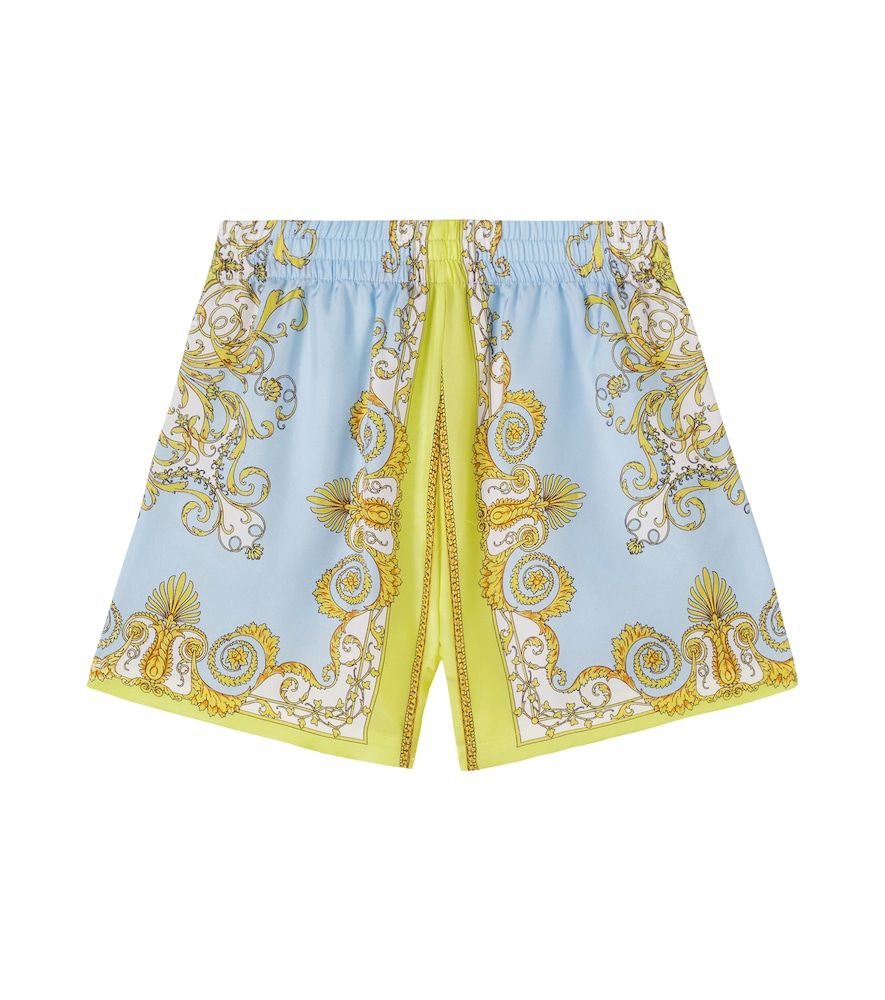  Versace Kids Versace Kids Barocco Silk Shorts 