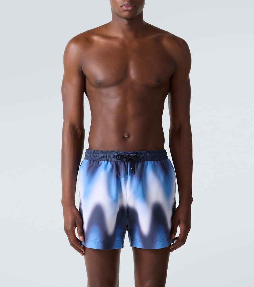  Commas Commas Printed Swim Trunks 