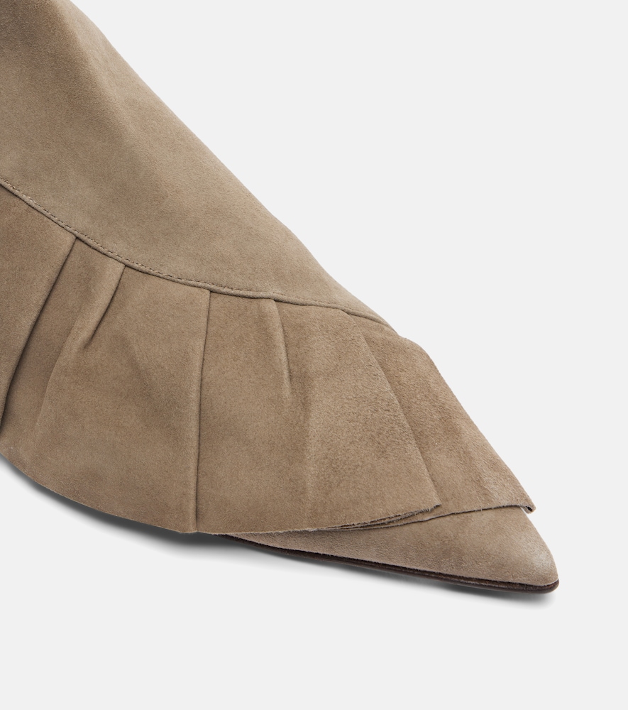  Jw Anderson Jw Anderson Ruffled Suede Ankle Boots 