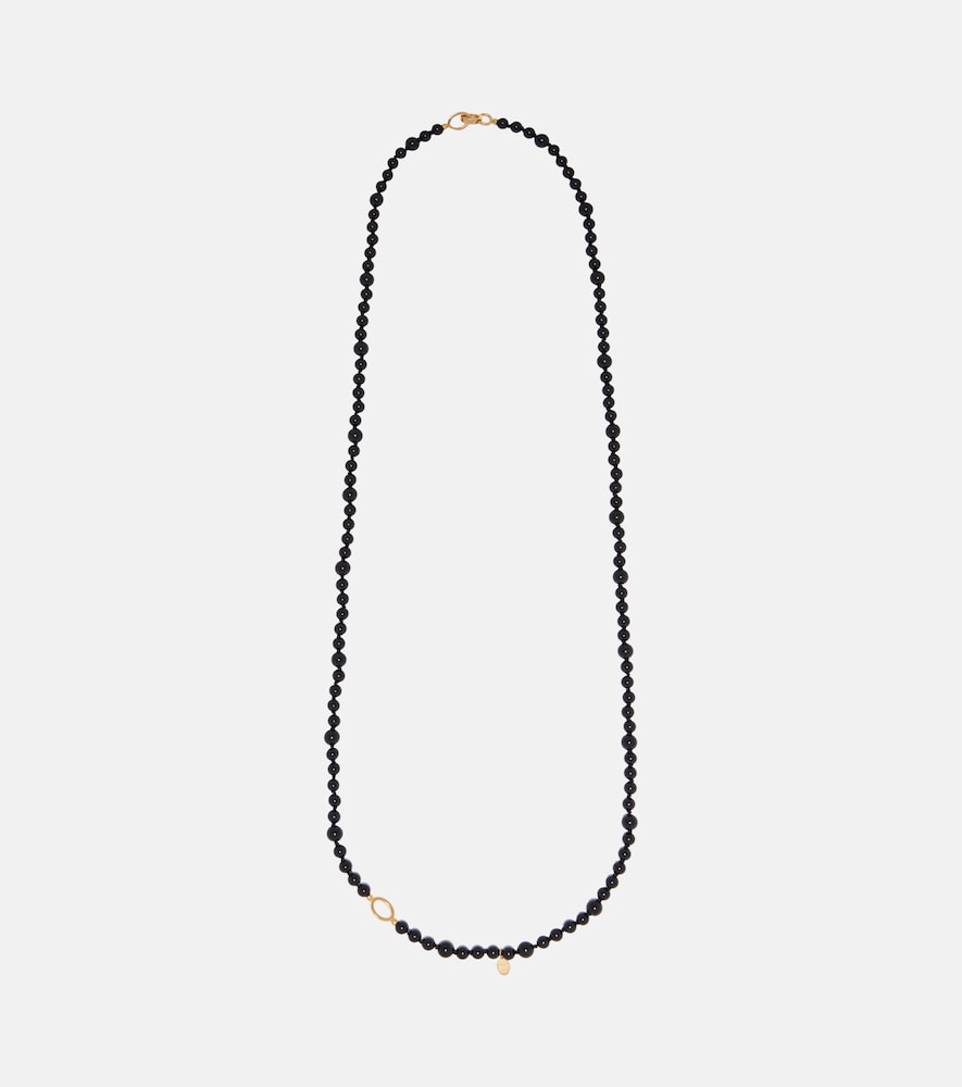 Toteme Inifinity beaded necklace with onyx