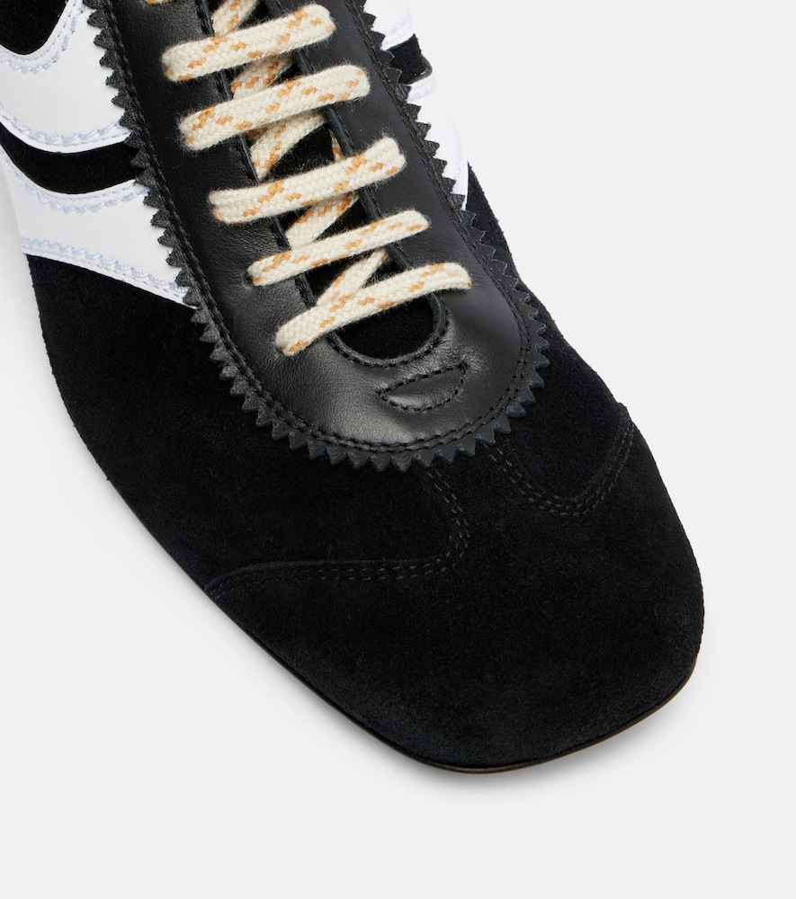  Dries Van Noten Dries Van Noten Mules 65 Aus Veloursleder Und Leder 