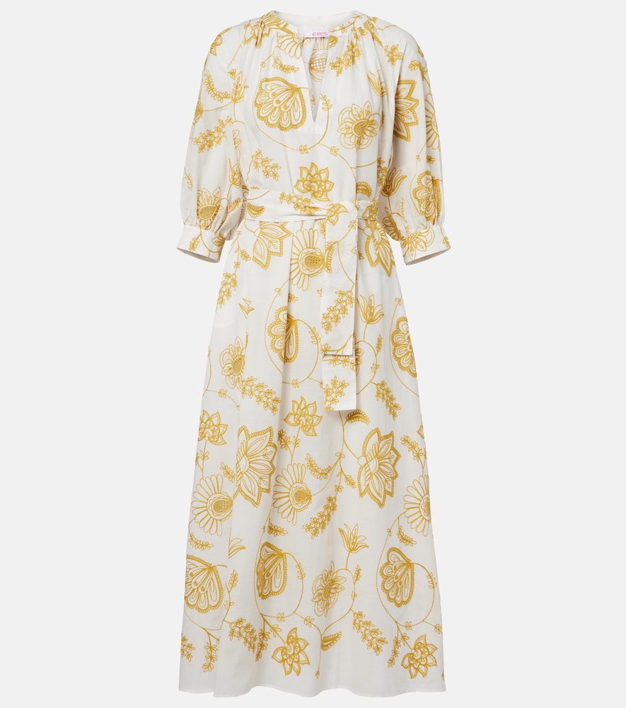 Eres Anjana embroidered cotton-blend midi dress
