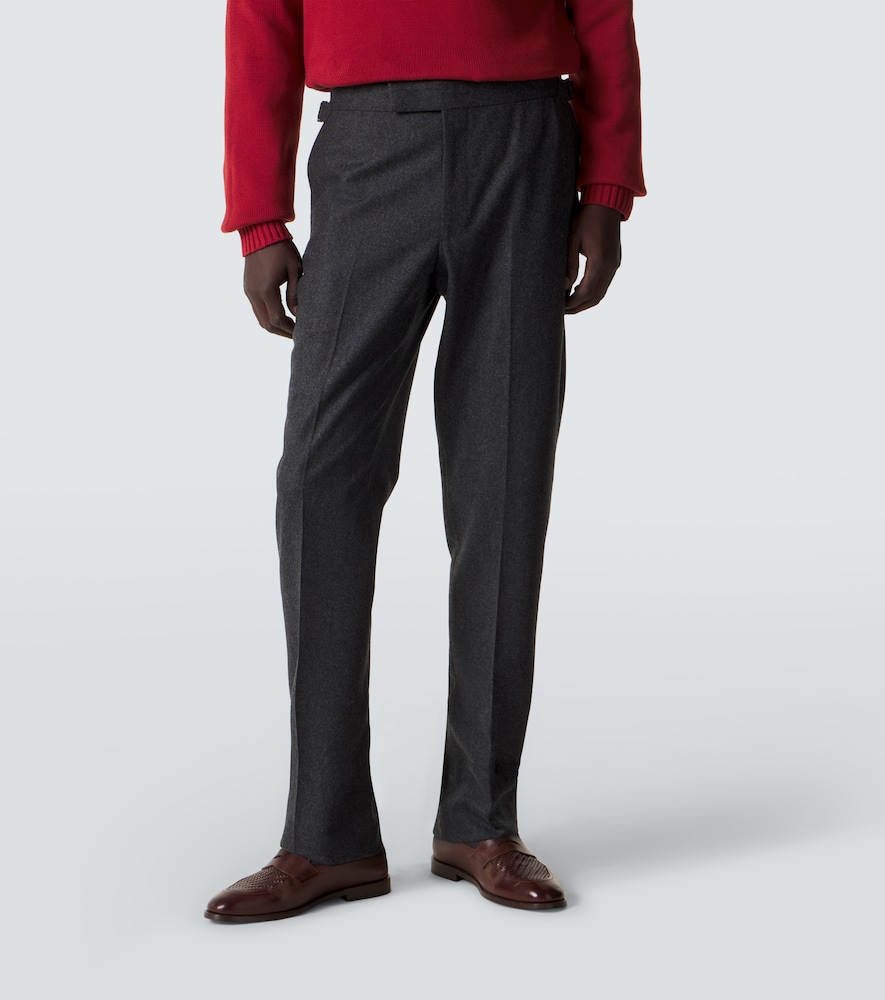  Thom Sweeney Thom Sweeney Wool Flannel Slim Pants 