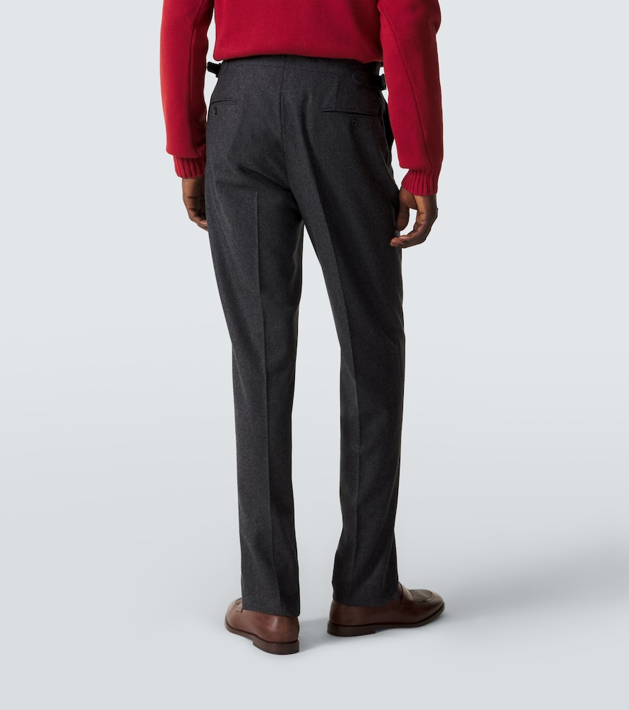  Thom Sweeney Thom Sweeney Wool Flannel Slim Pants 