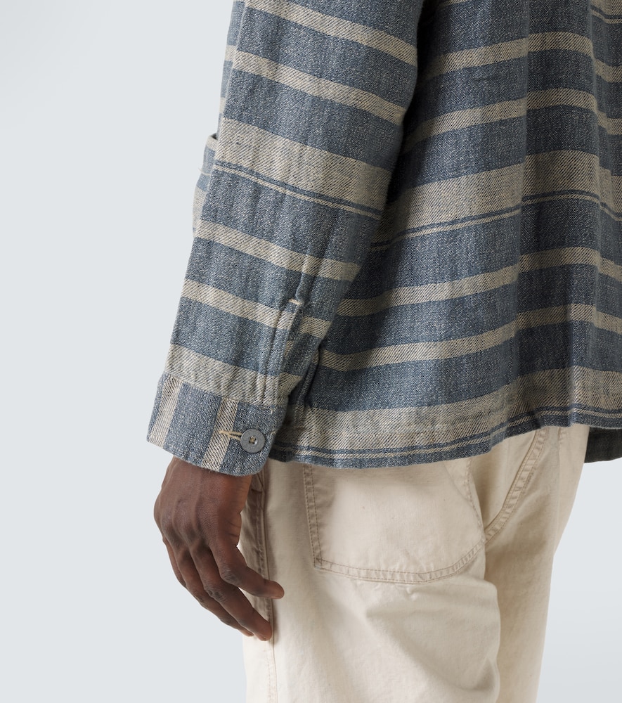  Rrl Rrl Striped Linen Overshirt 