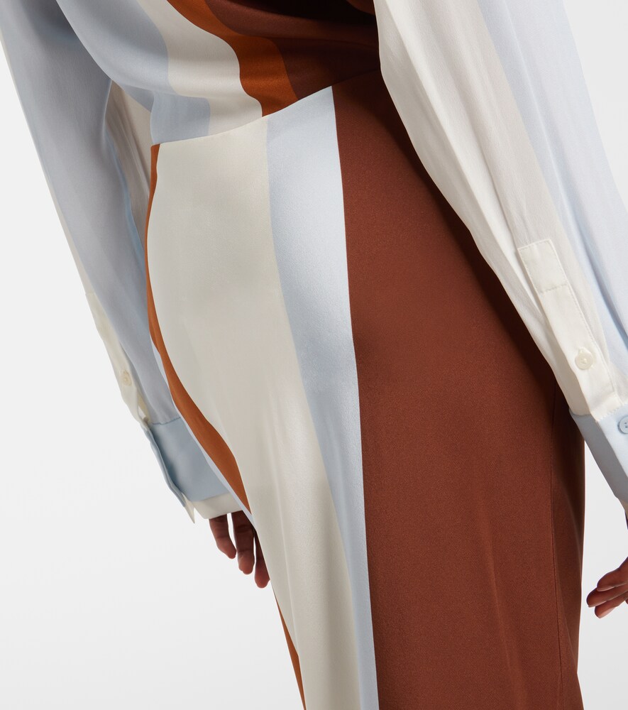  Sir Sir Striped Silk Maxi Skirt 