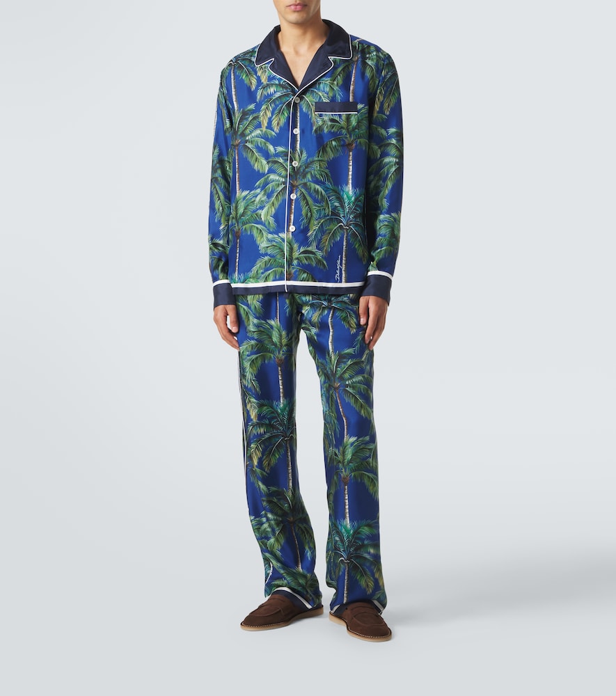 Dolce&gabbana Dolce&gabbana Bedrucktes Hemd Aus Seiden-twill 