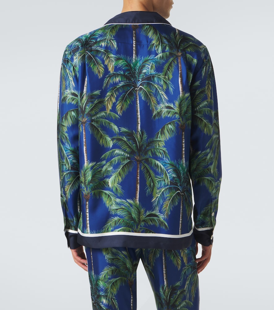  Dolce&gabbana Dolce&gabbana Bedrucktes Hemd Aus Seiden-twill 