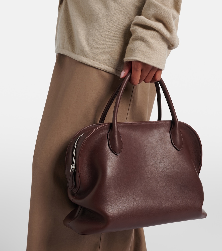 The Row Agnes 12 leather top-handle bag