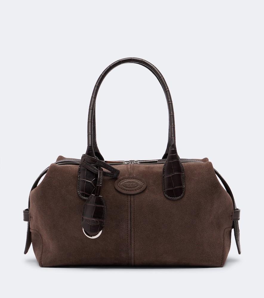 Shopper Bauletto Small aus Veloursleder