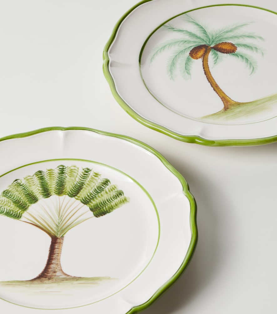  Les-ottomans Les-ottomans Set Of 4 Ceramic Dinner Plates 