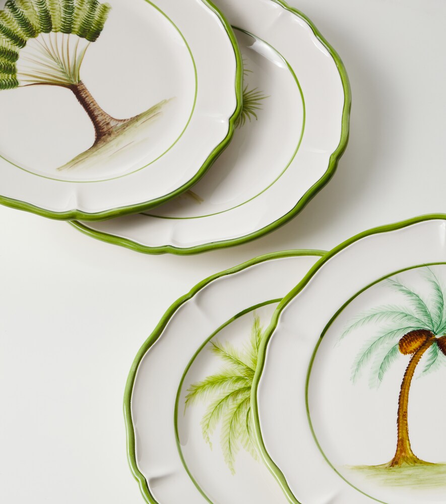  Les-ottomans Les-ottomans Set Of 4 Ceramic Dinner Plates 