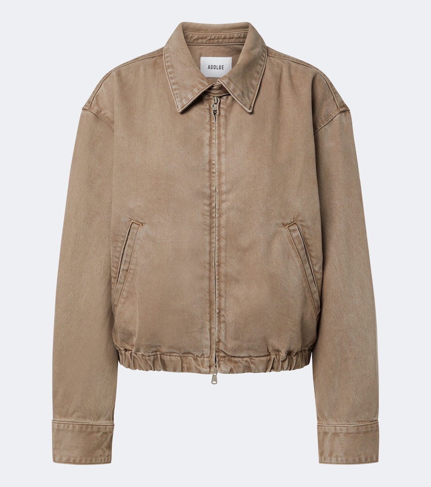 Agolde Nile Denim Jacket In Sand