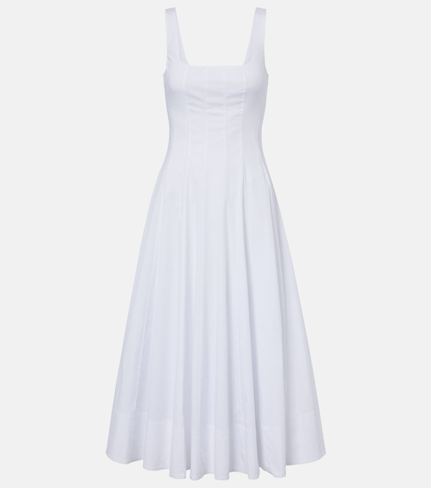 Staud Wells cotton poplin midi dress - Women's Clothing