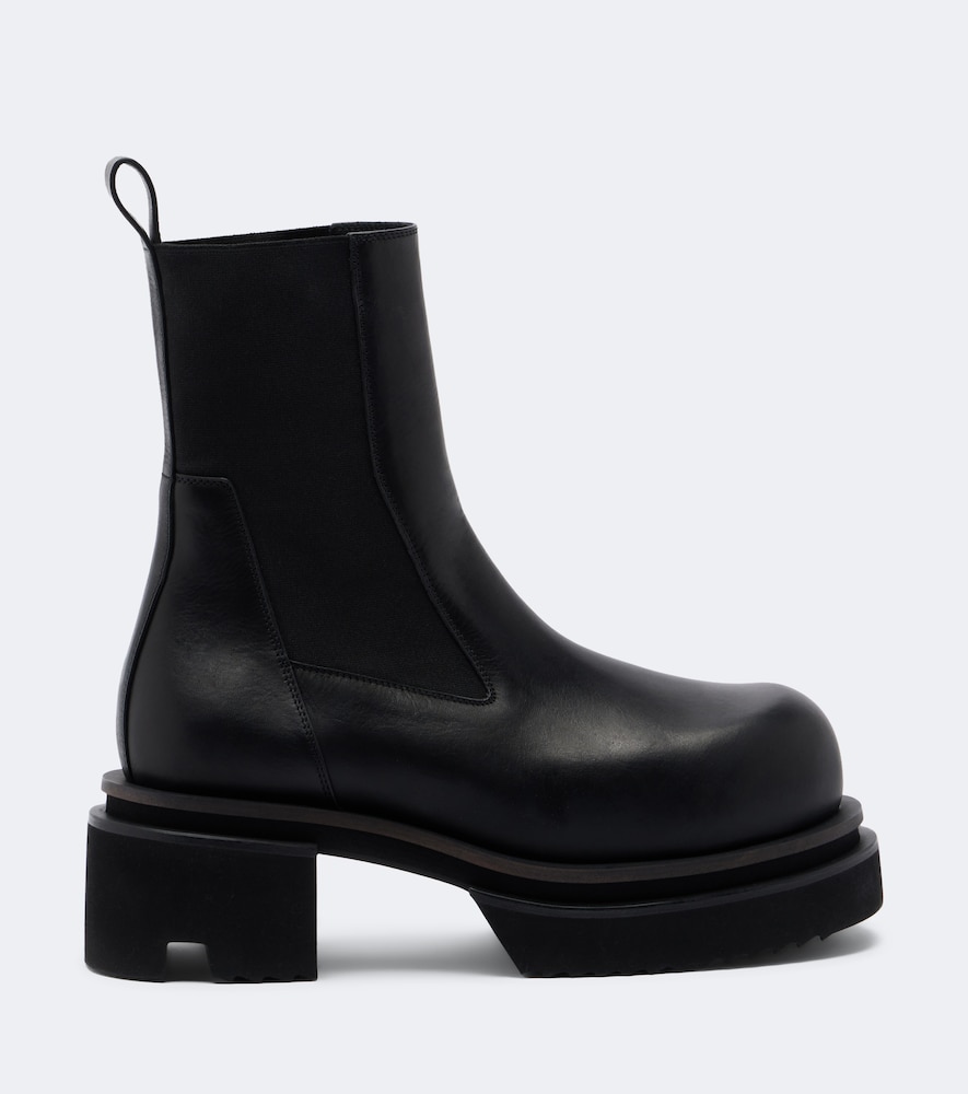 Beatle Leather Platform Chelsea Boots