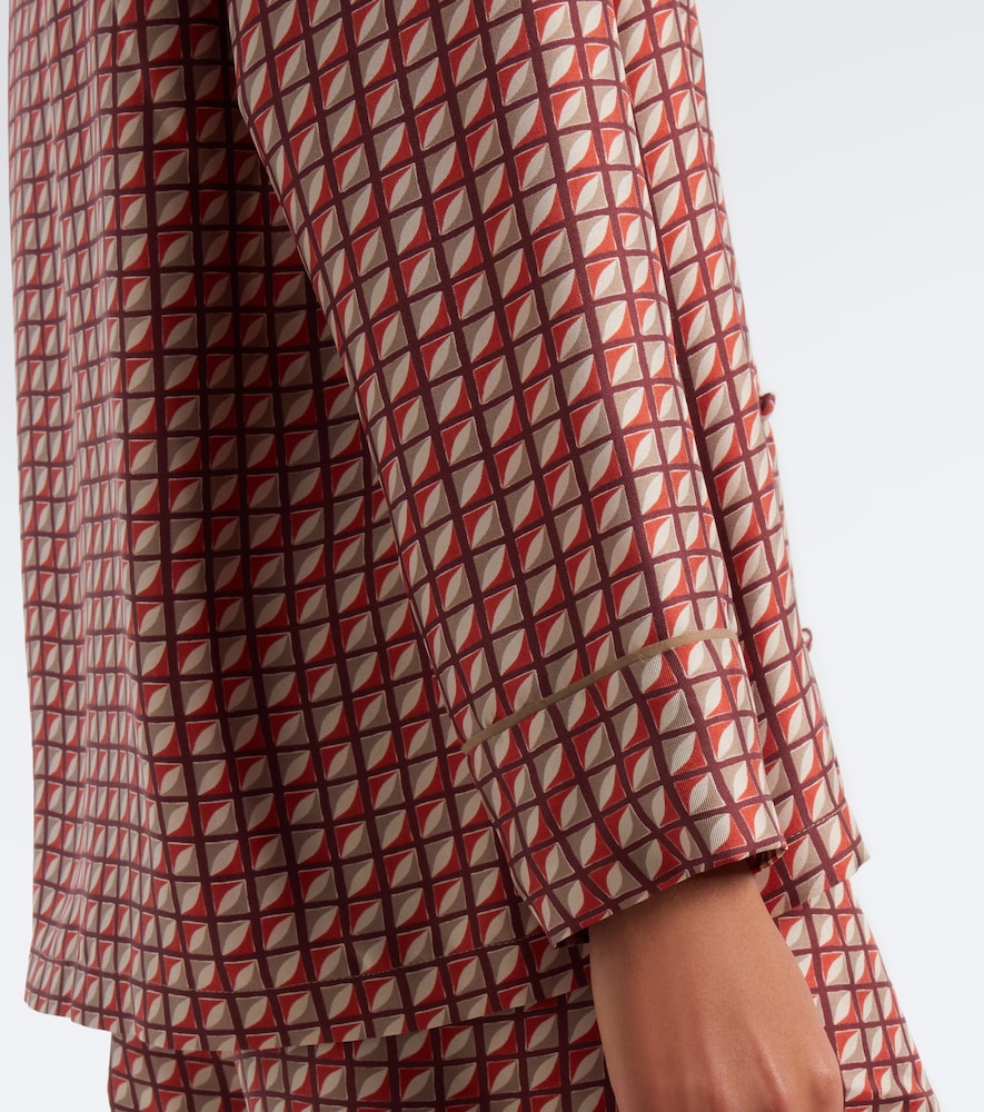'S Max Mara Printed Silk Twill Pajama Shirt
