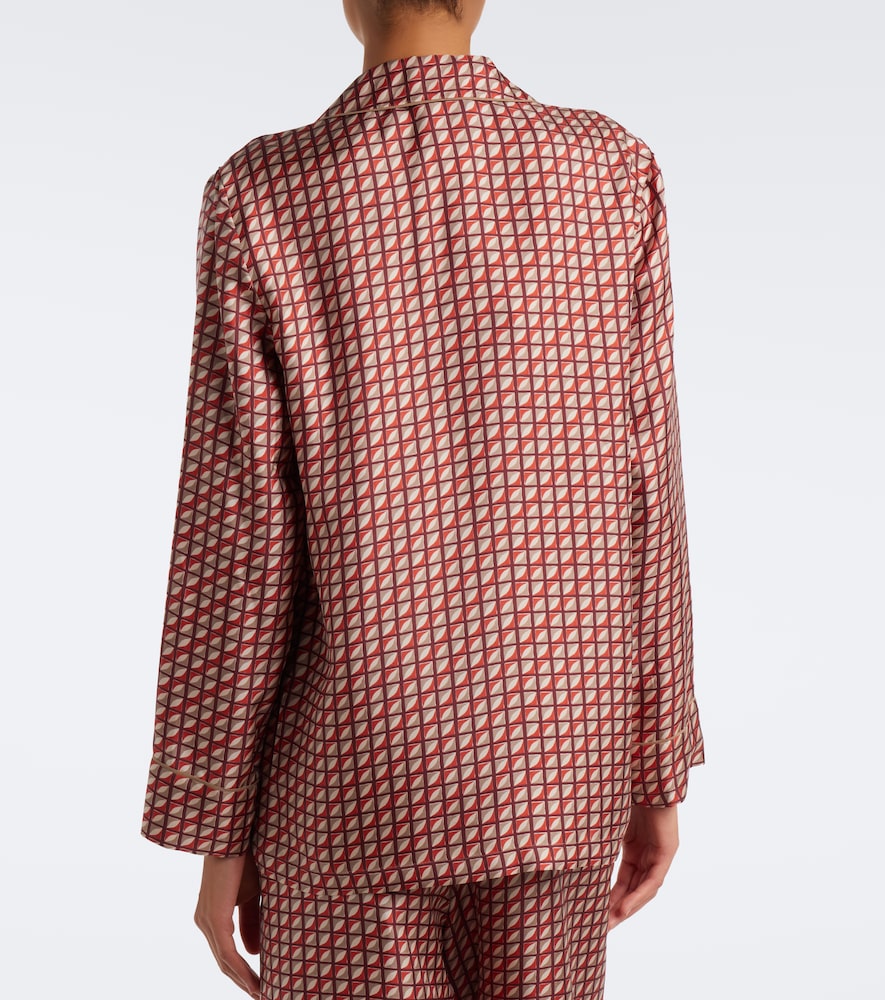 'S Max Mara Printed Silk Twill Pajama Shirt
