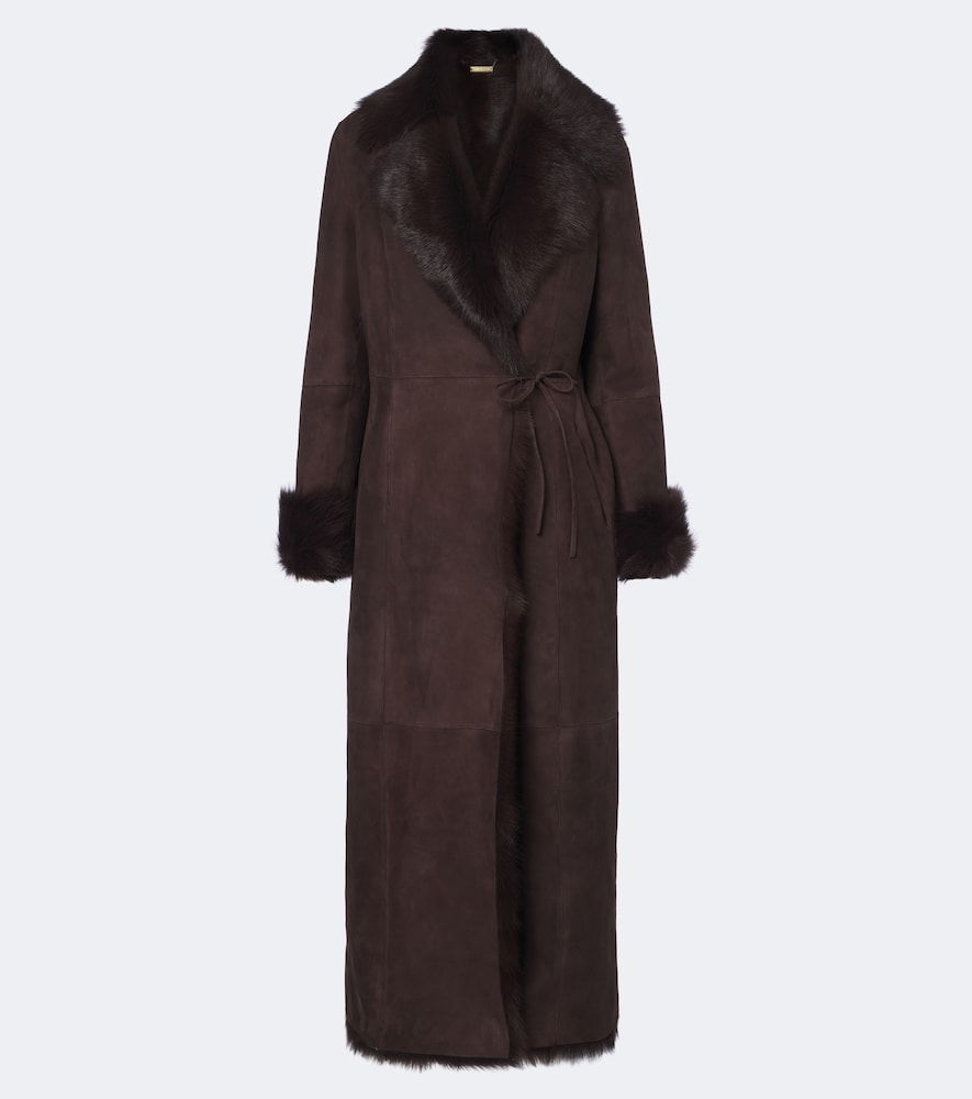 Joni Shearling Wrap Coat