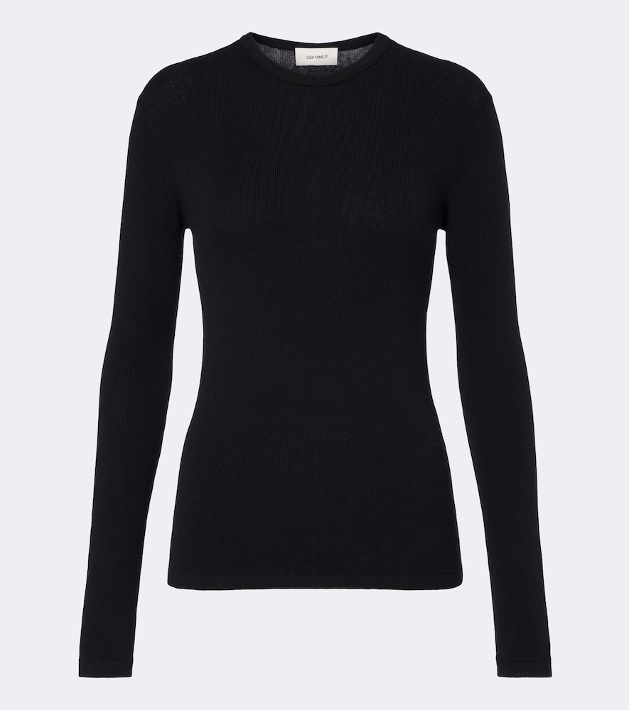Lisa Yang Vivian Cotton And Cashmere Top In Black