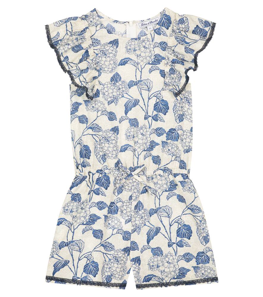 Tartine et Chocolat Floral cotton playsuit